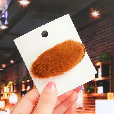 Fashion New Geometric Plush Women Hair Clip Square Oval Rectangle