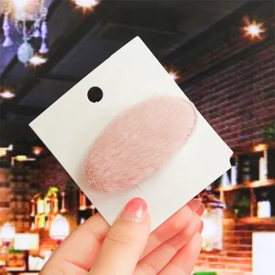 Fashion New Geometric Plush Women Hair Clip Square Oval Rectangle
