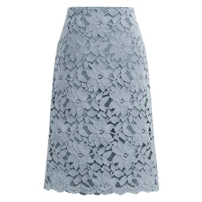 S-6XL Plus Size Elegant Women Lace Mesh Decor Bodycon A-Line Skirts