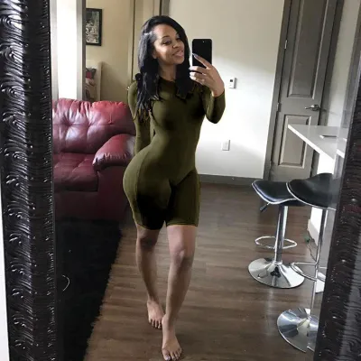 S-2XL Women Solid Color Long Sleeve Fitness Casual Rompers