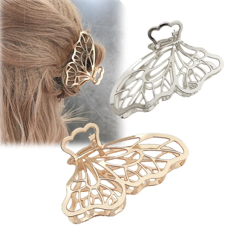 Metal Butterfly Shape Women Hair Claw Gripper