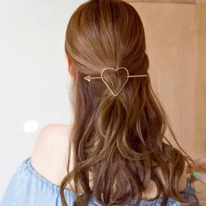 Women Hollow Out Star Heart-shape Arrow Alloy Bobby Pins