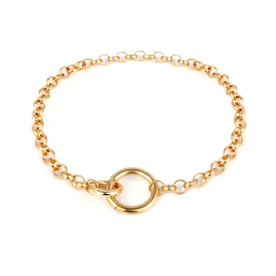 Simple Metal Circle Choker Necklace for Women