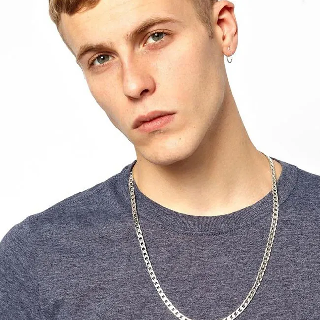 Fashion Simple Titanium Steel Chain Men Necklace