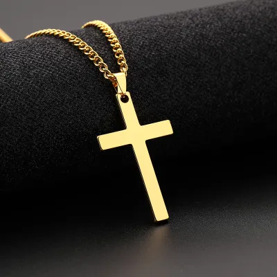 Men's Classic Cross Pendant Stainless Steel Necklace