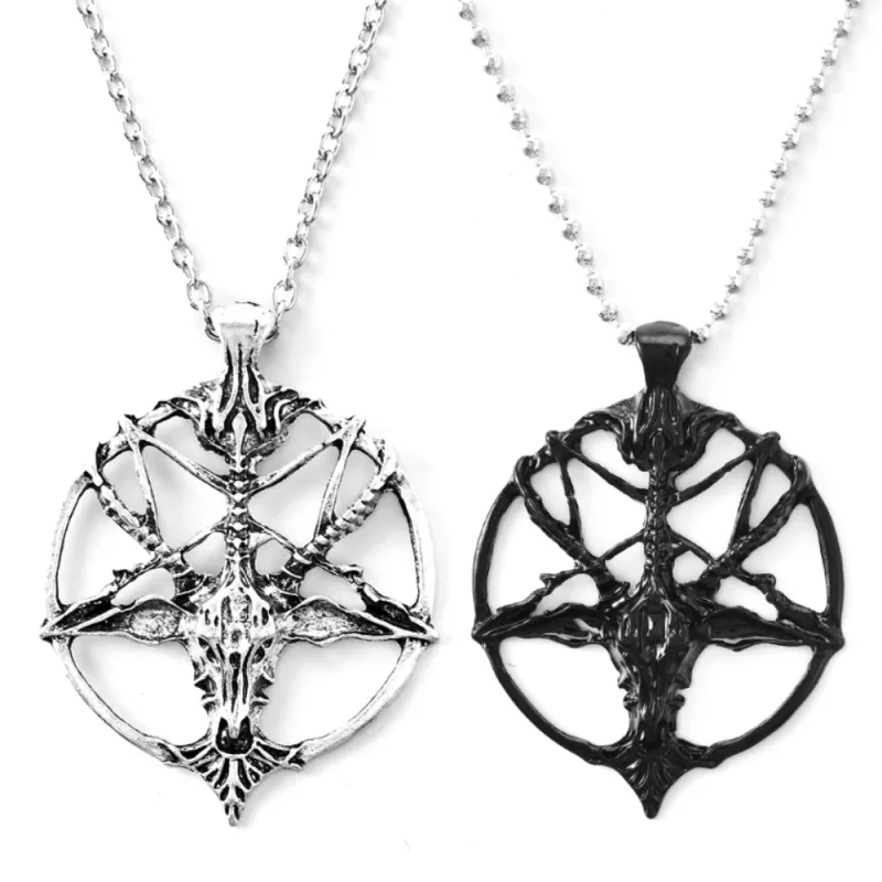 Retro Skull Sheep Head Men Pendant Necklace