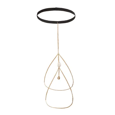 Creative Shell Decor Women Double-layer Thigh Body Chain