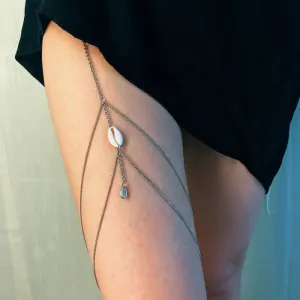 Creative Shell Decor Women Double-layer Thigh Body Chain