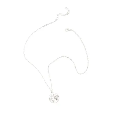Fashion Creative Circle Map Decor Women Alloy Pendant Necklace