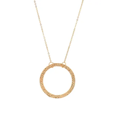 Simple Circle Geometric Women Pendant Necklace