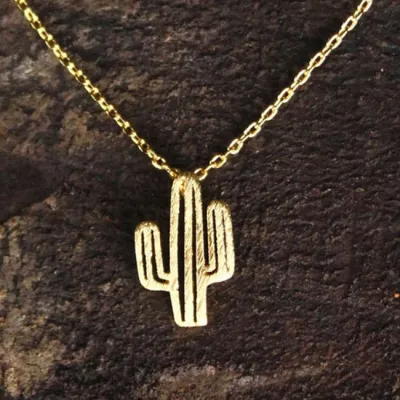 Simple Creative Cactus Decor Women Alloy Choker Necklace