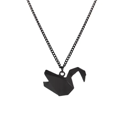 Creative Bird Pendant Design Alloy Water Wave Chain Necklace
