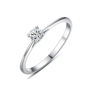 Simple Design High Quality 925 Sterling Silver Diamond Ring