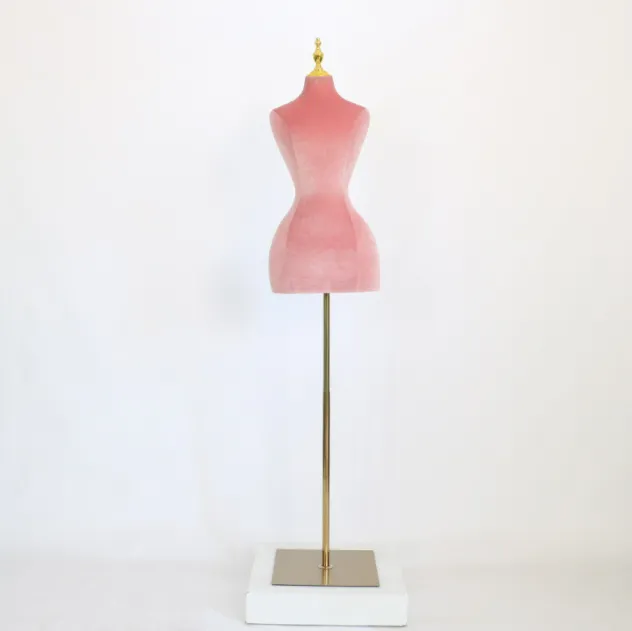 Wholesale Women Plus Size Clothing Storage Display Props Half-Length No Hands Velvet Mannequin