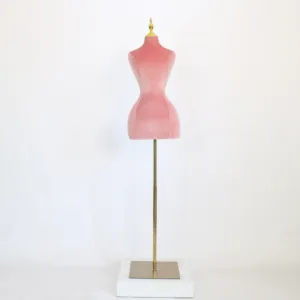 Wholesale Women Plus Size Clothing Storage Display Props Half-Length No Hands Velvet Mannequin