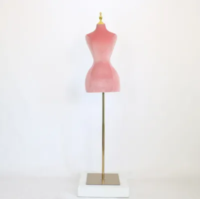 Wholesale Women Plus Size Clothing Storage Display Props Half-Length No Hands Velvet Mannequin