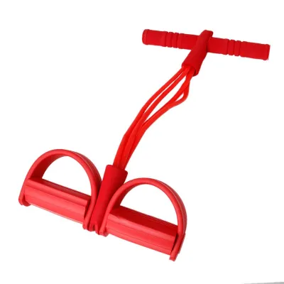 Fashion 4-Tube Foot Pedal Pull Rope Yoga Sit-up Home Fitness Equipment
