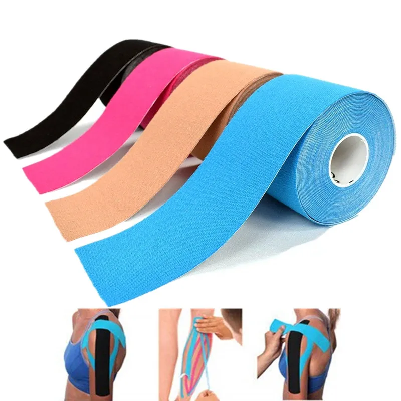 Waterproof Breathable Cotton Muscle Bandage Sport Tape 5M Multi Size