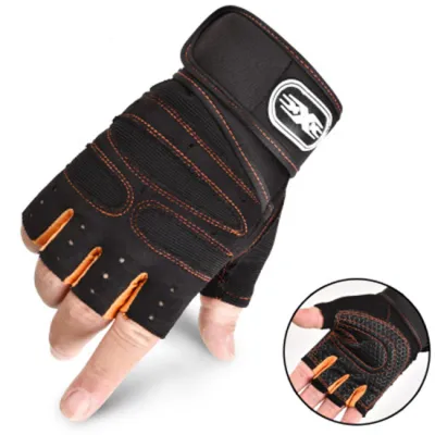 Men's Half-Finger Weight Lifting Gloves for Home Fitness Gym Workout