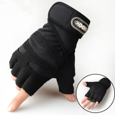 Men's Half-Finger Weight Lifting Gloves for Home Fitness Gym Workout