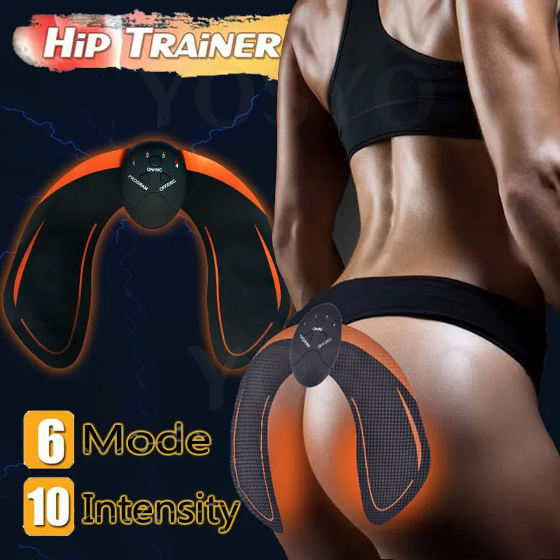 Unisex Wireless Muscle Stimulator Abdominal Electric Hip Trainer for Home Fitness
