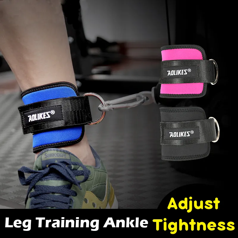 Workout Ankle Body Building Resistance D-ring Ankle Straps SBR Nylon Steel Ring
