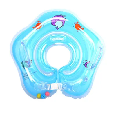 Newborn Inflatable Neck Safety Swimming Ring with Cartoon Pattern