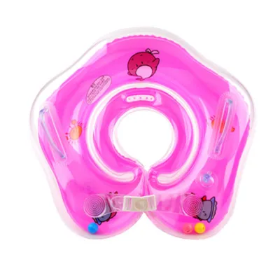 Newborn Inflatable Neck Safety Swimming Ring with Cartoon Pattern