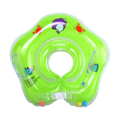 Newborn Inflatable Neck Safety Swimming Ring with Cartoon Pattern