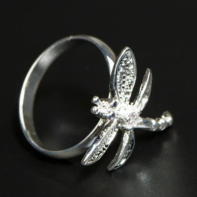 925 Silver Plated Simple Cute Dragonfly Rings