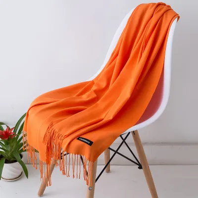 Winter Solid Color Thickening Imitation Cashmere Long Scarf