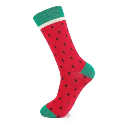 Women's Fruit Pattern Combed Cotton Stretchy Socks
