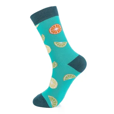 Women's Fruit Pattern Combed Cotton Stretchy Socks