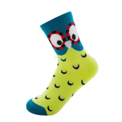 Women Owl Pattern Breathable Cotton Socks
