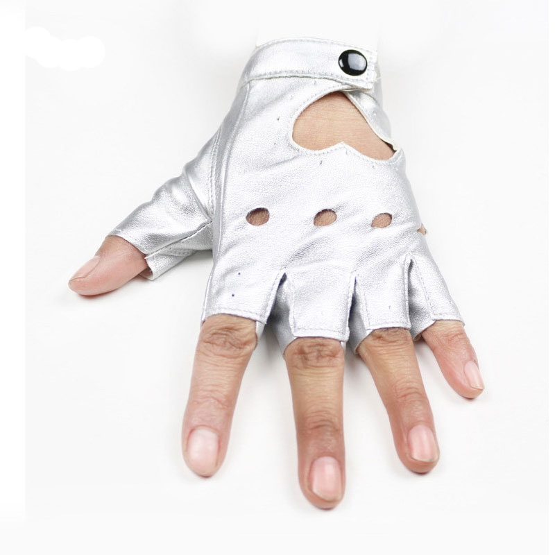 Wholesale Women PU Leather Fingerless Gloves