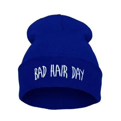Women Casual Embroidery Knitted Dome Beanie Hat