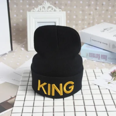 Unisex Winter Letter Embroidery Warm Beanie Hat