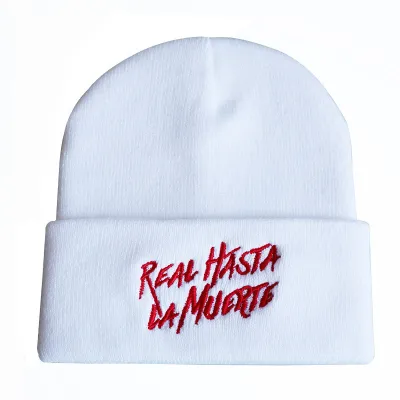 Unisex Winter Hip Hop Embroidery Knitted Hats Dome Beanie