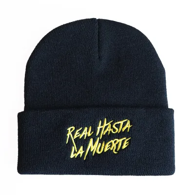 Unisex Winter Hip Hop Embroidery Knitted Hats Dome Beanie
