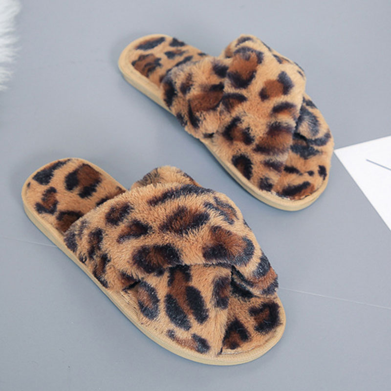 Wholesale Size:4.5-9 Women Winter Leopard Crossing Design