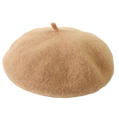 Women Winter Solid Color Wild Style Wool Blend Beret Hats