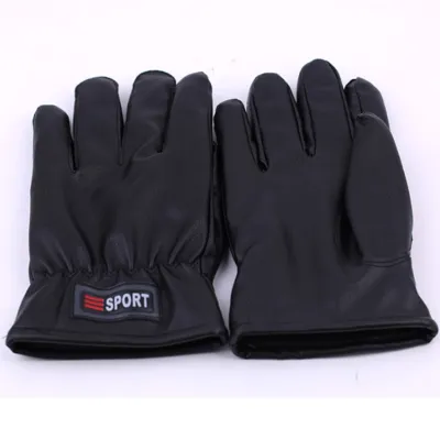Men Winter Thicken Warm Leather Gloves