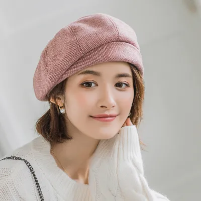 Women Winter Retro Leisure Cotton Berets Hats