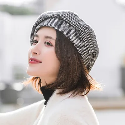Women Winter Retro Leisure Cotton Berets Hats