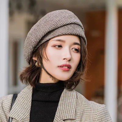 Women Winter Retro Leisure Cotton Berets Hats