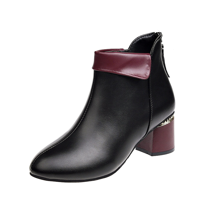 Wholesale Size:4.5-10 Women Winter Thick Heel Short Boots