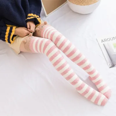 Women Winter Cartoon Long Tube Cotton Socks