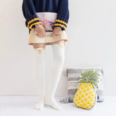 Women Winter Cartoon Long Tube Cotton Socks
