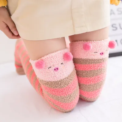 Women Winter Cartoon Long Tube Cotton Socks