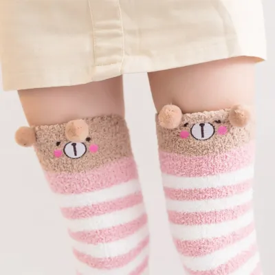 Women Winter Cartoon Long Tube Cotton Socks